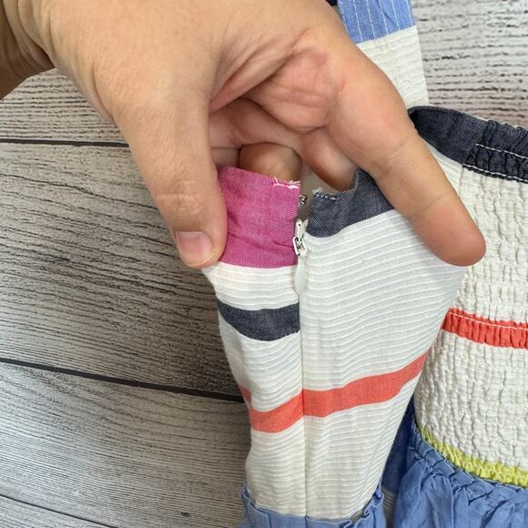 Gap Women's Colorful Striped Sleeveless Summer Cotton Midi Dress Size Large - Picture 6 of 13